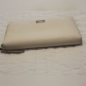 Kate Spade New York Newbury Lane Neda Ivory Zip Around Leather Wallet